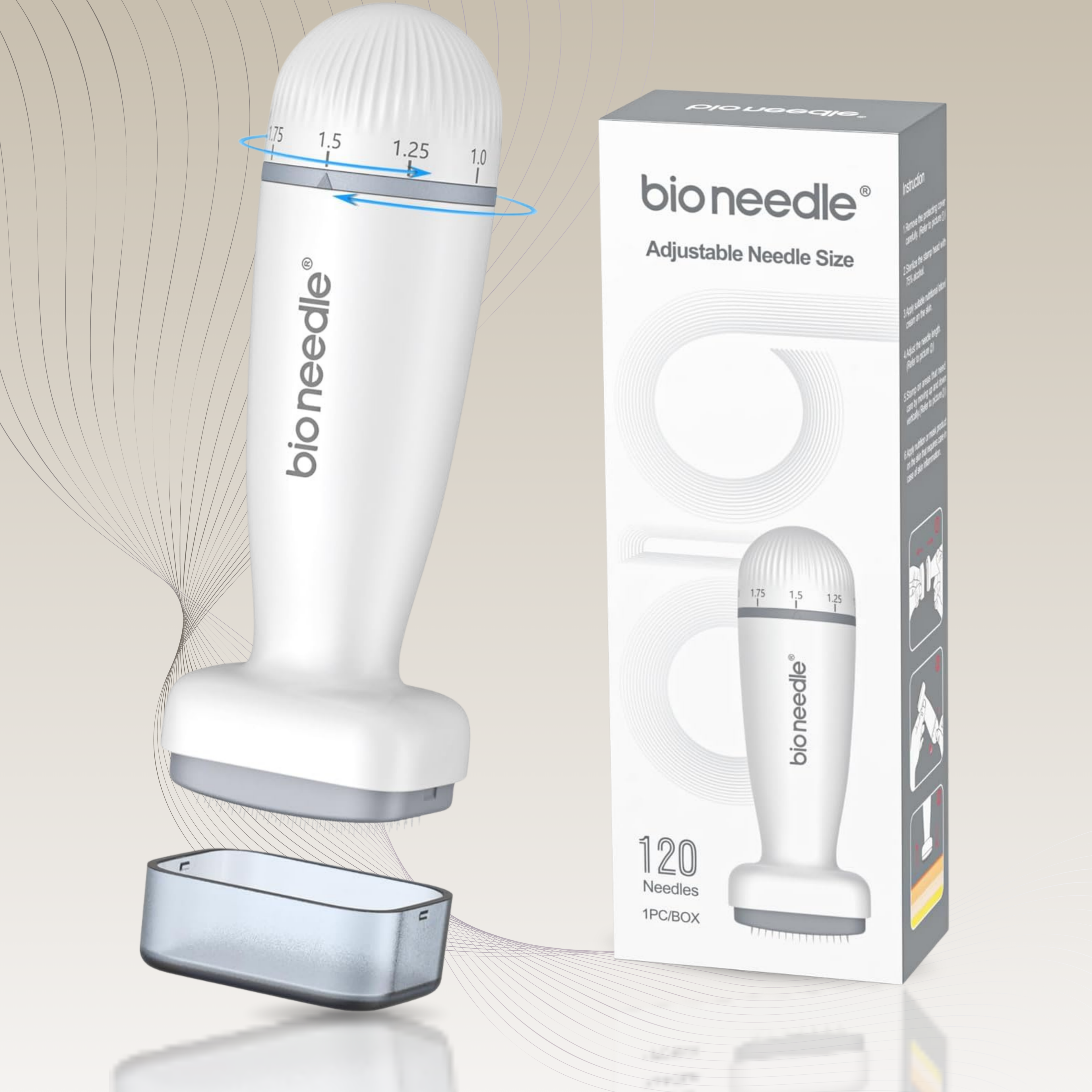 Derma-stamp Réglable 120 Pins – Bio Needle