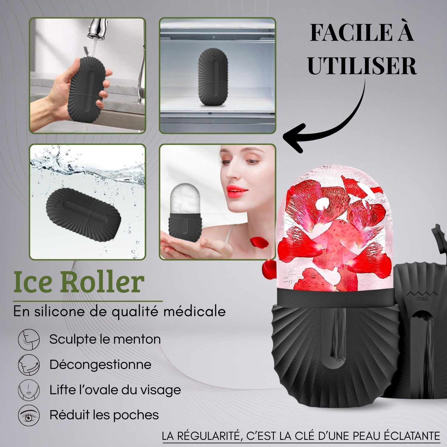 Ice Roller Visage en Silicone