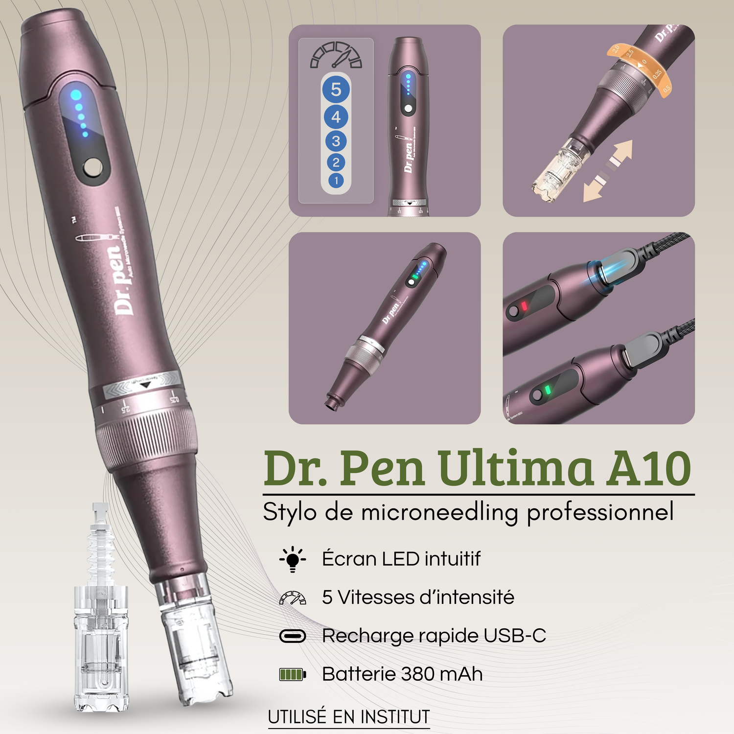 Ручка Dr. Pen Ultima A10 з 2 картриджами