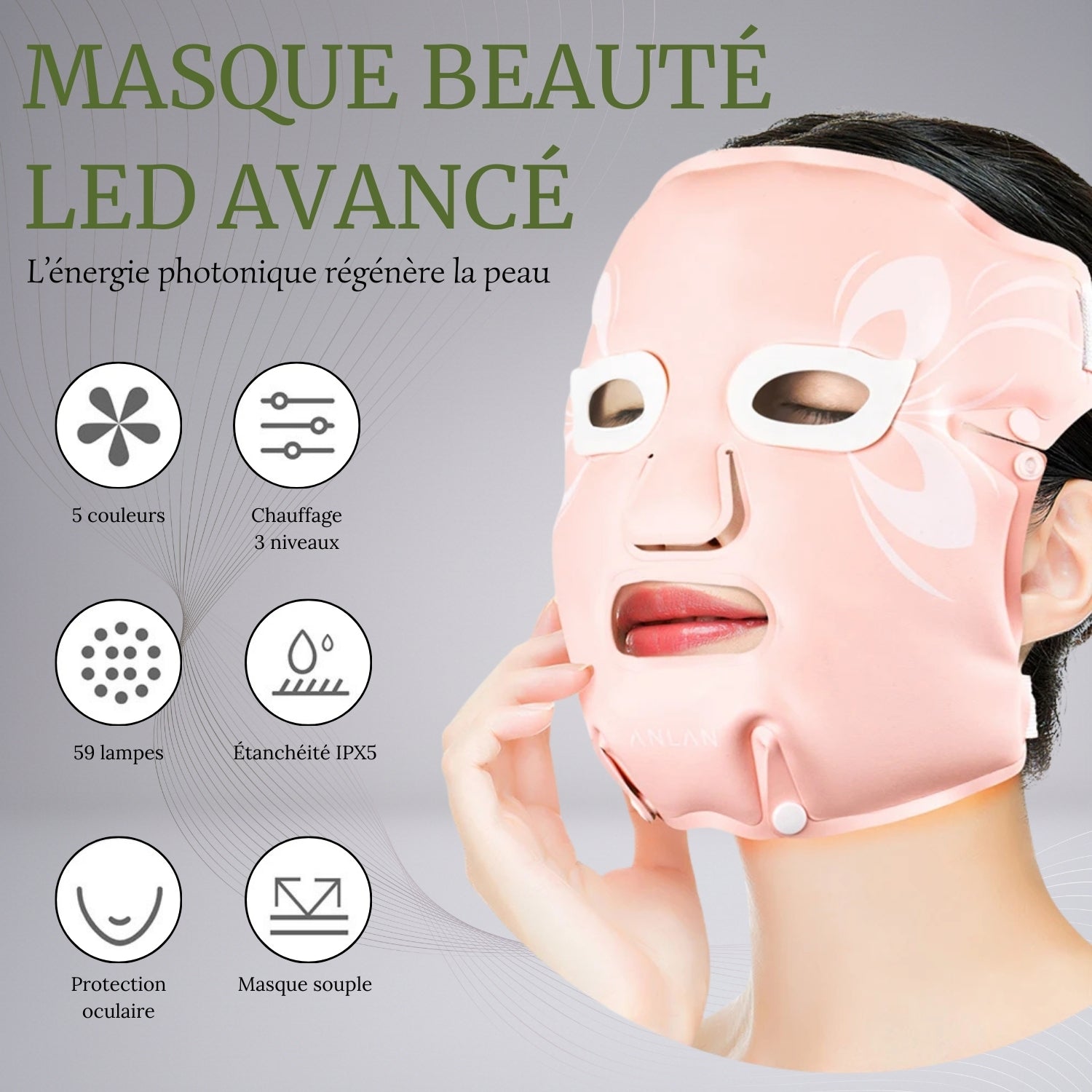 قناع العلاج بالضوء LED الساخن