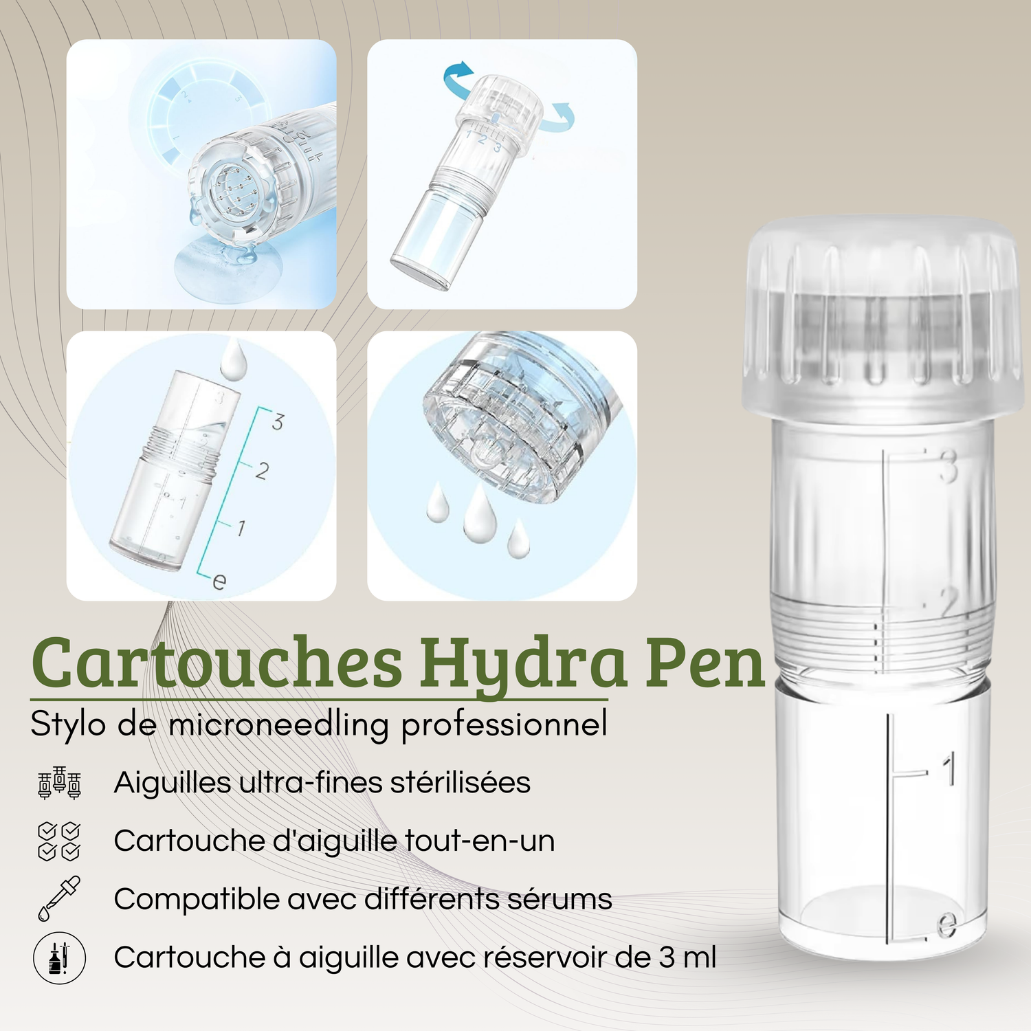 Cartouches Ajustables pour Hydra Pen H5